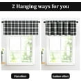 thumbnail image 4 of Black Modern Style Valances for Bedroom, 52 x 18 Inch Linen Textured Decorative Kitchen Valance, Small Light Filtering Privacy Curtain for Bathroom, 1 Piece, 4 of 6