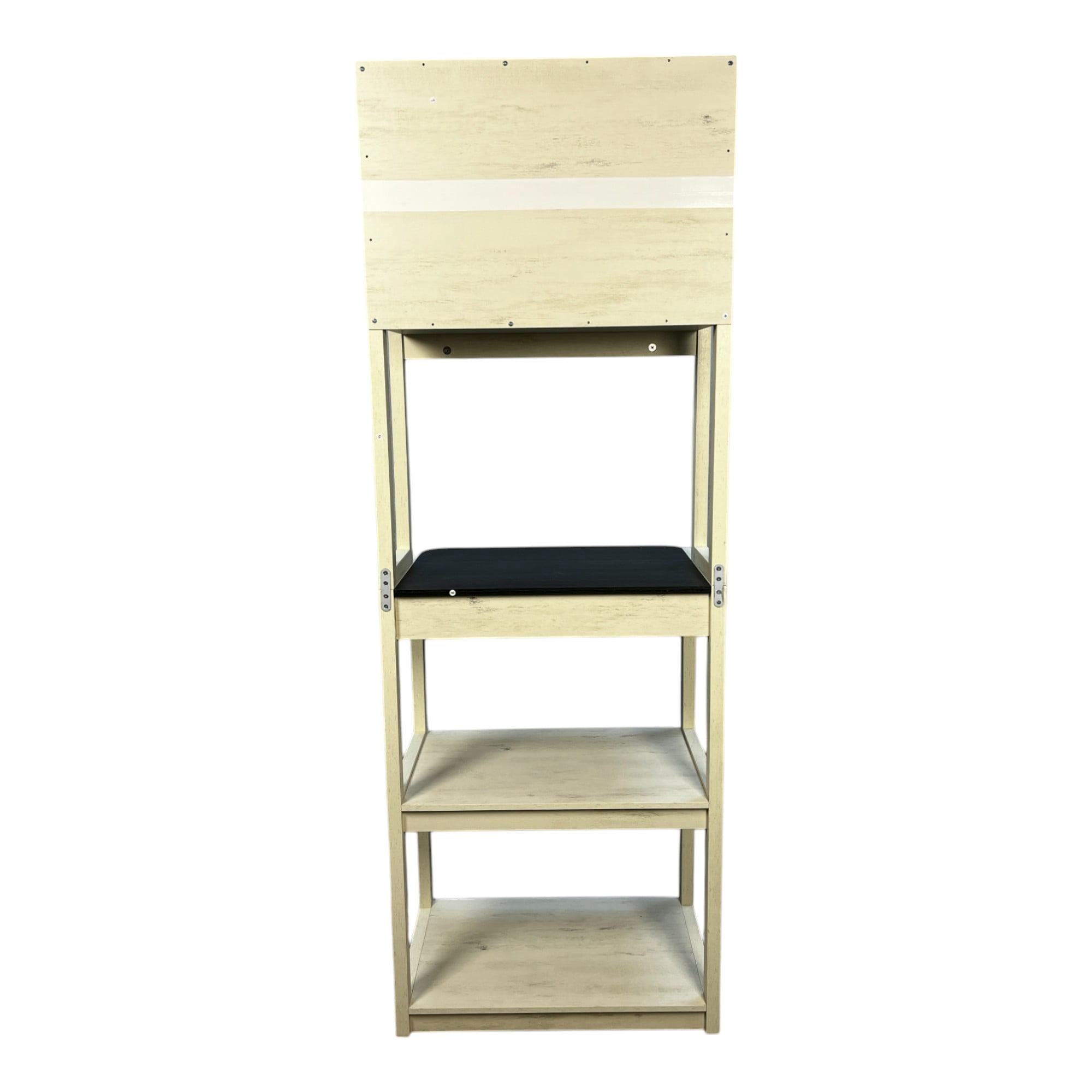 5-Tier Bakers Rack, Kitchen Storage Shelf and Microwave Stand with Coffee Bar, Particle Board Organizer for Pantry, 23.62 Inch, White and Black