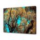 thumbnail image 1 of Póster de lienzo con árboles imponentes contra un cielo azul claro, decoración de dormitorio, paisaje deportivo, decoración de oficina, regalo, estilo marco, 12 x 18 pulgadas (30 x 45 cm), 1 of 1