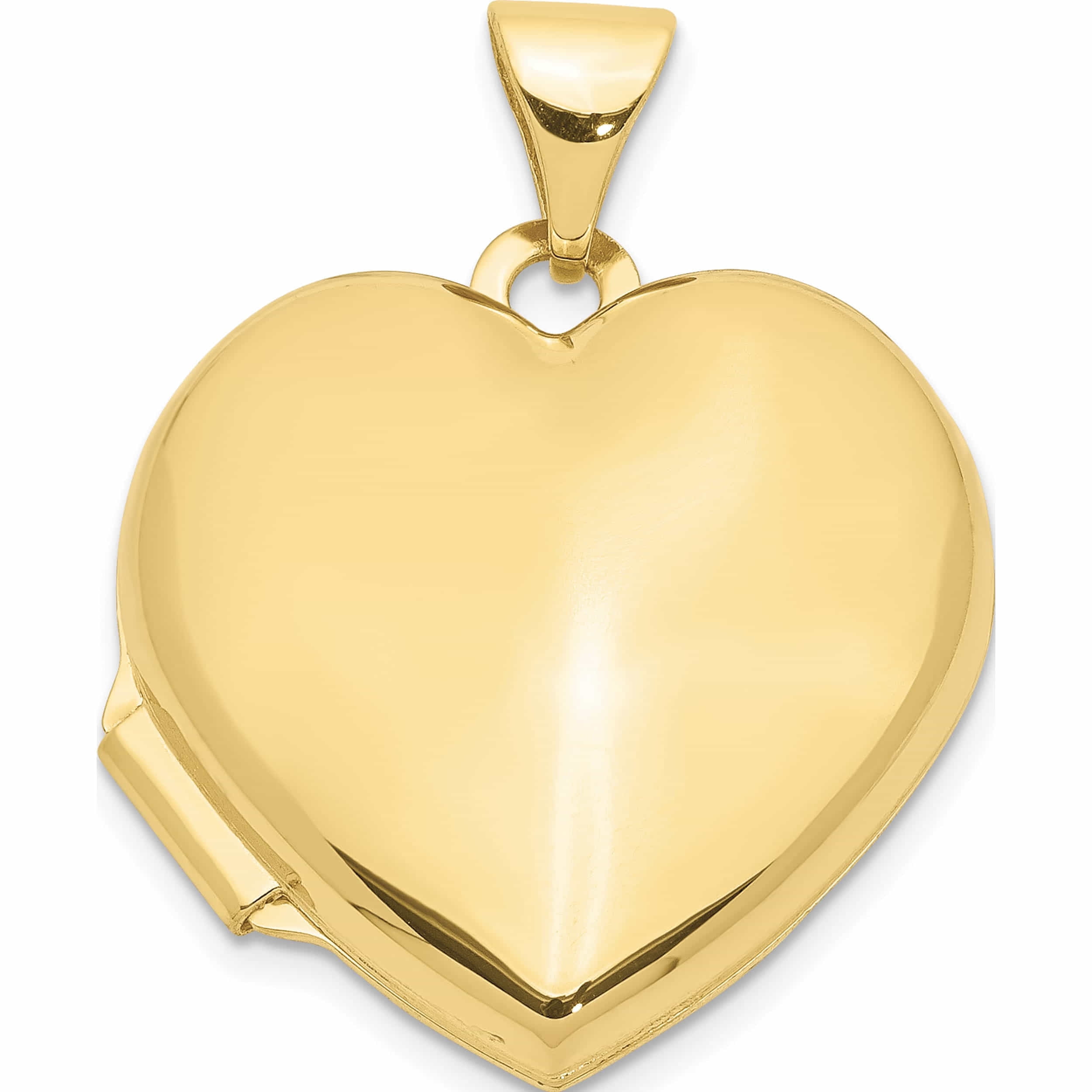 10K Yellow Gold Plain Heart Locket (23 