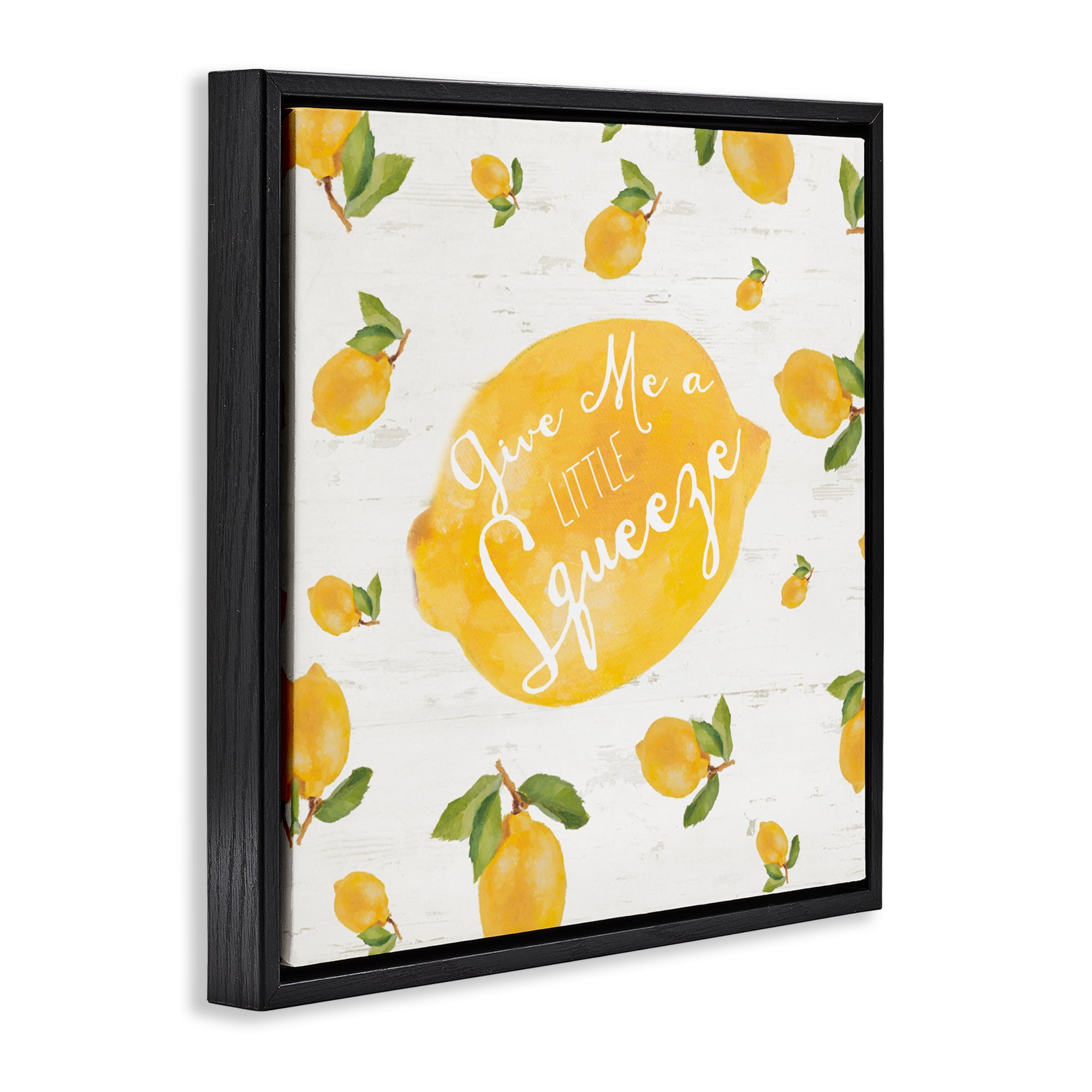 Stupell Industries Give Me A Squeeze Black Framed Floater Canvas Wall Art, design by Lanie Loreth