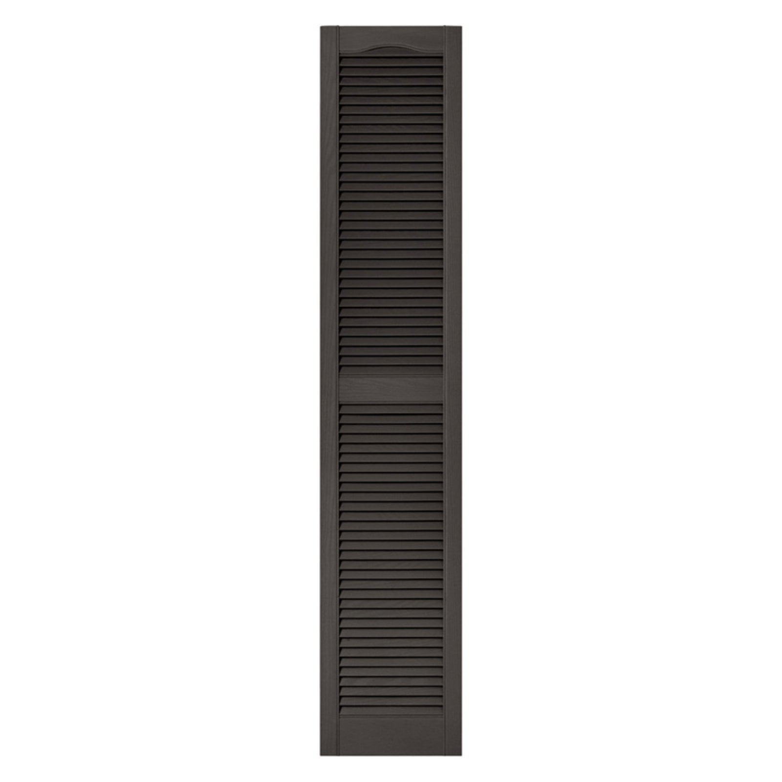 Builders Edge 12W in. Louvered Vinyl Shutter Pair
