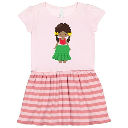

Inktastic African American Girl Fashion Girl Green Skirt Gift Toddler Girl Dress