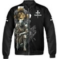 thumbnail image 2 of Lotusprinthandmade Personalized Name God Christian Jesus All-over Print Bomber Jacket S-5XL Multicolor, 2 of 5