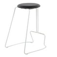thumbnail image 5 of Finn Contemporary Counter Stool in White Steel and Black Faux Leather by LumiSource - Set of 2, 5 of 7