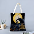 thumbnail image 2 of Nightmare Before Christmas Bolso de tela con estampado de lienzo para mujer, bolsa de compras reutilizable y estética, con cremallera interior, regalo para mujer,40*40cm., 2 of 6