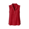 thumbnail image 3 of cocolona Womens Summer Linen Tank Tops Lapel Sleeveless Button Shirts Trendy Casual Solid Color Blouses, 3 of 6