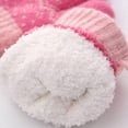 thumbnail image 3 of Krdevn Girls Snowflake Knit Mittens Anti Lost String Toddler Winter Thermal Mittens Size:2-6 Years, 3 of 6