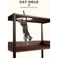 thumbnail image 4 of NARTRU Large Litter Box Enclosure for Self Cleaning Litter Box, Hidden Automatic Cat Litter Box Furniture with Shelves, Walnut, 4 of 7