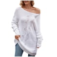thumbnail image 2 of Lilgiuy Cute Fall Sweaters for Women Fashion Casual Color Long Sleeve Round-Neck Sweater for Party Club Birthday, 2 of 5