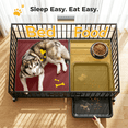 thumbnail image 4 of CAMMOO 48'' Heavy Duty Dog Crates for Large Dogs-Reinforced Square Tube Frame, Chew-Proof Dual Top Fences, Dog Kennel Indoor, Comfort & Easy-Clean Split Floor, Dog Cage with Extra-Wide Door, 4 of 9