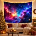 thumbnail image 3 of Exploding Star in a Swirling Nebula with Dark Planet, Dramatic Fantasy for Space Lovers, Astronomical Wall Art, Housewarming Gift, Tapestry Wall Hanging for Bedroom and Studio, 3 of 7