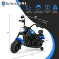 thumbnail image 3 of Gymax Kids Motorcycle w/Headlight Music Training Wheels Foot Pedal for Boys Girls Navy, 3 of 10