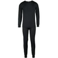 thumbnail image 1 of SLM Men's Two Piece Fleece Thermal Underwear Set Long Johns Top and Bottom Gift, 1 of 2
