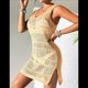 thumbnail image 4 of Trajes de Baño para Mujer, Verano 2025, Crochet, Tejido Calado, Vestidos de Playa. Albaricoque XL, 4 of 8
