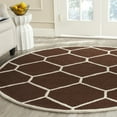 thumbnail image 2 of SAFAVIEH Cambridge Juan Geometric Wool Area Rug, Dark Brown/Ivory, 5' x 8', 2 of 9