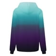 thumbnail image 4 of UTSJKR Women's Gradient Hoodled Sweatshirts with Pockets 2024 Trendy Ombre Tops Hooded Neck Sweatshirts Casual Loose Fit Blouse Drop Shoulder Long Sleeve Tops Light Blue M, 4 of 4