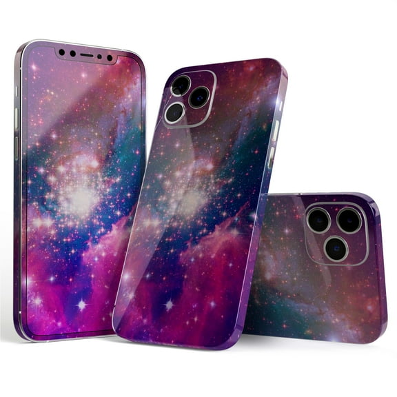 DesignSkinz Vibrant Sparkly Pink Space Full-Body Skin Decal Wrap Cover for iPhone 16