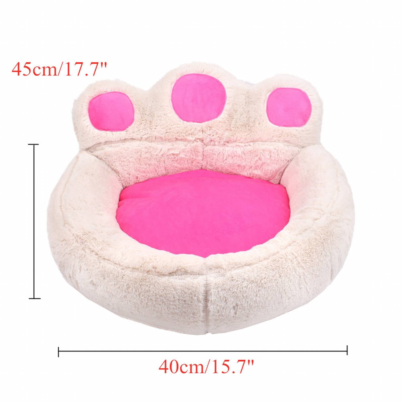 BESTSKY Washable Dog Bed,Comfortable and Durable Dog Mat,Ultra-Soft Material Cat Beds for Indoor Cats,White,S