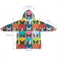 thumbnail image 7 of Boston Terrier Blanket Hoodies for Kids 6-13YR Oversize Wearable Blanket Hoodies for Boys Girls Teens, 7 of 7