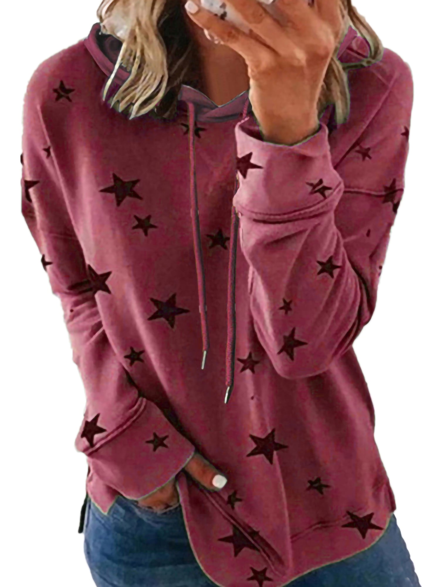 star print hoodie