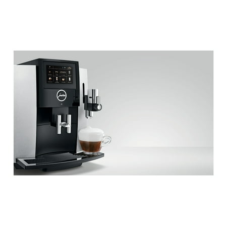 Jura - S8 Automatic Coffee Machine with One Touch Espresso and Cappuccino - Moonlight Silver