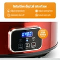 thumbnail image 4 of Toastmaster 4-Quart Digital Slow Cooker with Locking Lid, Red, 4 of 7