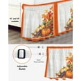 thumbnail image 3 of Fall Harvest Bed Skirt Pumpkins Grape Maple Leaves Orange Border Bed Skirts Queen Size 18 Inch Drop, Wrap Around Dust Ruffle&nbsp;Bedskirt with Adjustable Elastic Belt for Queen Size Beds, 3 of 7