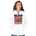 thumbnail image 3 of Funny Maximum Laziness Achieved Joke Unisex Fleece Graphic Zip Up Hoodie Brisco Brands 4X, 3 of 5