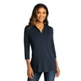thumbnail image 3 of Port Authority LK5601 Ladies Luxe Knit Tunic, Teal Green, 4XL, Womens Clothing, Womens Tops, 3 of 5