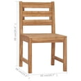 thumbnail image 4 of vidaXL Garden Chairs 2 pcs Solid Teak Wood, 4 of 5
