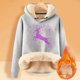 thumbnail image 2 of WILLBEST Sudadera Deportiva para Mujer Sudadera con Capucha Estampada Informal para Mujer Mediana, 2 of 4