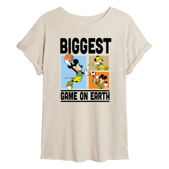 Disney - Biggest Game On Earth - Juniors Ideal Flowy Muscle T-Shirt