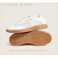 thumbnail image 3 of LUCKY STEP Fashion Retro Braided Raffia Style Sneakers Breathable Casual Shoes,White,Womens, 3 of 11