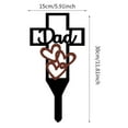thumbnail image 6 of Metal Cross Garden Stake Graves Cemetery Decorations, Metal Cross Pile Garden Grave Marker Memorial Plaque Stakes for Dad/Mom Deceased Relatives, Outdoor Easter Decoration Wall Decor Lawn Stake, 6 of 7