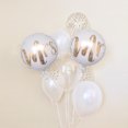 thumbnail image 3 of Globos de aluminio redondos de 18 pulgadas con estampado de purpurina dorada blanca y con la frase "Mr&Mrs LOVE", para novias, bodas, San Valentín, suministros para globos de aire, 3 of 5