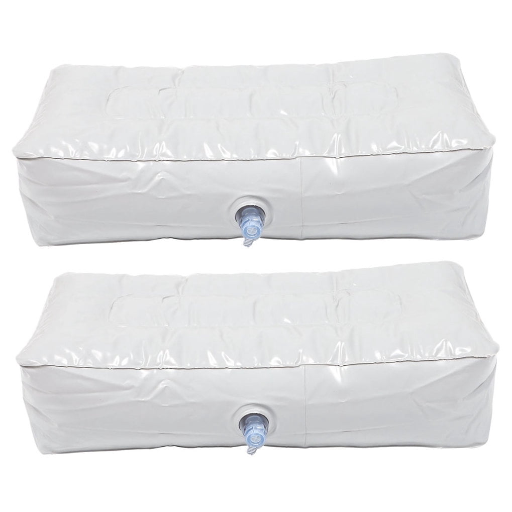 FOMIYES Durable Inflatable Kayak Seat Cushion, White PVC, Waterproof, Portable, for Outdoor Use 2Pcs