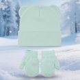 thumbnail image 2 of 6-36 Months Kids Winter Knit Hat and Mitten Set, Cute Bear Ear Beanie for Boys Girls, 2 of 8
