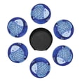 thumbnail image 3 of PAYOHTO Sea Fishes Blue Painting Premium PU Leather Coasters Set - 6 Stylish Round Drink Coasters with Storage Box for Home and Office Use, 3 of 6