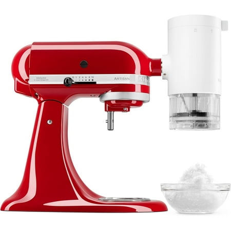 Shaved Ice Attachment and 2 Pack Ice Cream Maker Attachment Set Fit for KitchenAid Stand Mixer, BPA-Free, Compact Size Easy Store In The Freezer