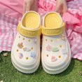 thumbnail image 1 of Zapatos de suela gruesa con agujeros para mujer, estilo nuevo y creativo, para vacaciones en la playa, sandalias de playa para mujer, ropa de abrigo elevada de EVA para verano, 1 of 6