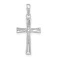 thumbnail image 2 of Auriga Fine Jewelry 14K White Gold Diamond-cut X Cross Pendant for Women, 2 of 6