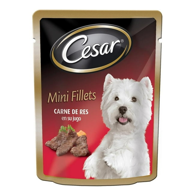 Alimento para Perro César Mini Fillets Carne de Res en su Jugo 75 g