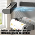 thumbnail image 6 of Magnetic No-Drill Paper Towel Rack for Refrigerator Wall Mount Multipurpose Kitchen Organizer for Rolls Plastic Wrap Cloths, 6 of 6