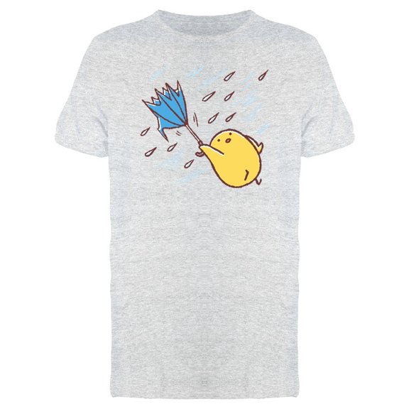 Heavy Rain Funny Chicken Flying Tee Men's -Image by Shutterstock