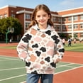 thumbnail image 4 of Qingpeng Boys Girls Cow Print Hoodie Long Sleeve Pullover Sweatshirt with Kangaroo Pocket for Winter, 4 of 6
