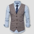 thumbnail image 3 of Men's V-Neck Suit Vests Slim Fit Business Dress Vest Waistcoat Formal Sleeveless Tuxedo Jacket, 3 of 7