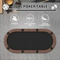 thumbnail image 4 of 8-Player Oval Poker Table – 71" Collapsible Casino Card Game Table with Padded Rails, Cup Holders & Folding Legs – Ideal for Texas Hold’em & Blackjack, 4 of 8