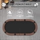 thumbnail image 4 of QinaQin Mesa de póker ovalada de 71 pulgadas para 8 jugadores, plegable con portavasos, barandal acolchado y patas colapsables, ideal para Texas Holdem o blackjack, 4 of 8