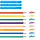 thumbnail image 5 of Juego de lápices de colores rojos Uxcell, 20 lápices de color al óleo de madera para artistas, lápiz de dibujo para pintura artística, 5 of 7